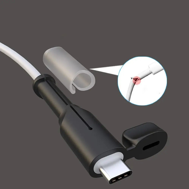 Universal Silicone Cable Protector Charger Cable Protective Cap Type C Charger D gallery