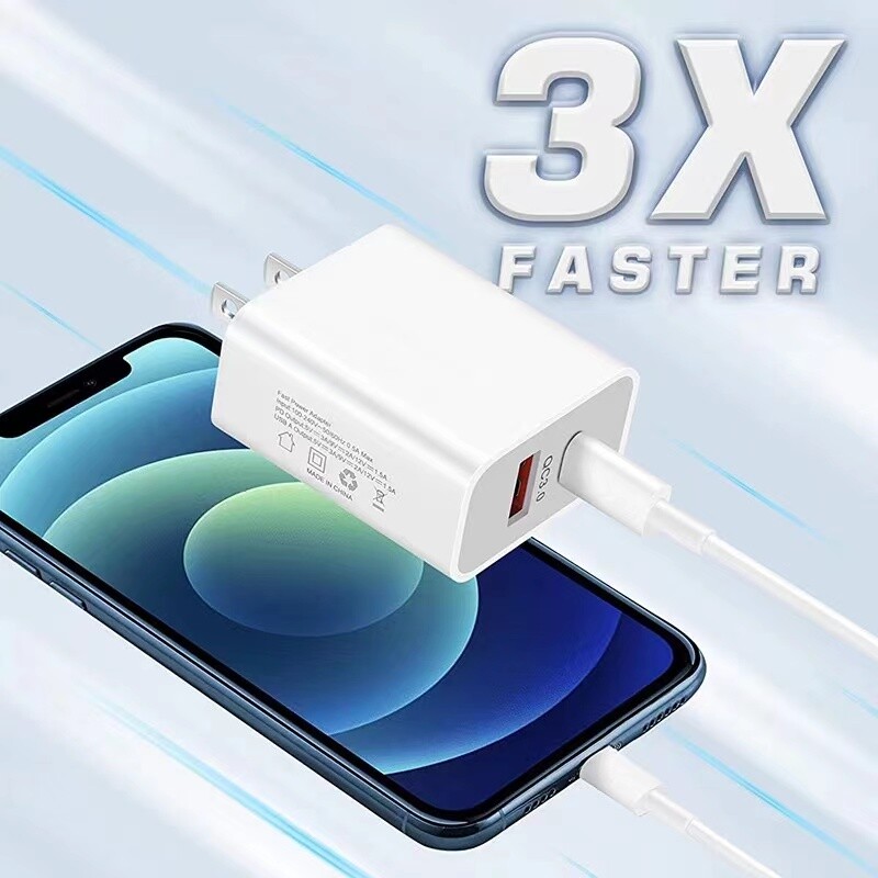 QC PD 20W USB-C Fast Charger Type-C USB-C Cable For iPhone 15 16 iPadPro Android gallery