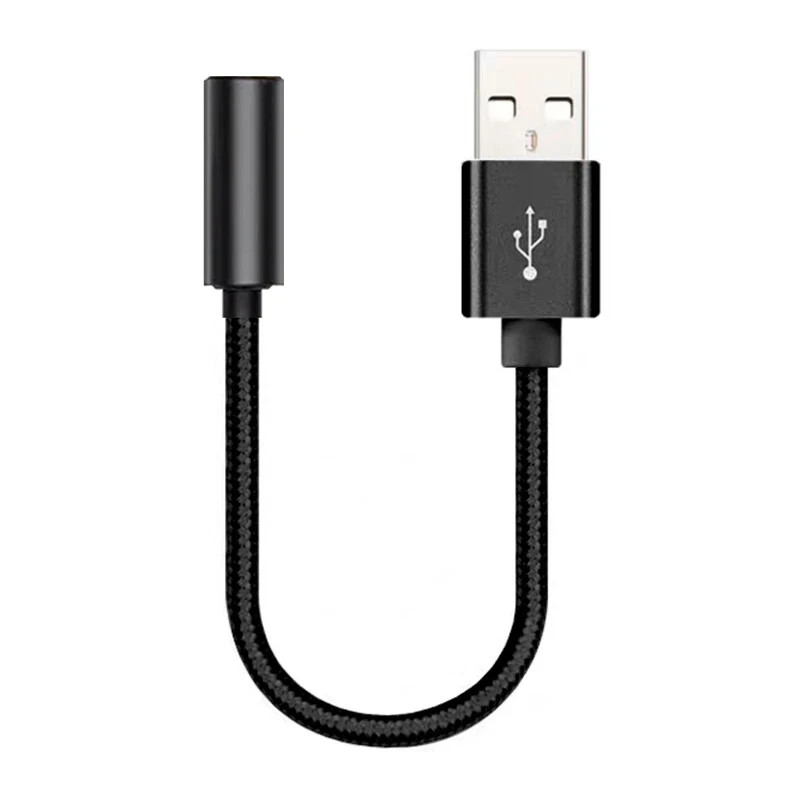 USB Type A To 3.5mm AUX Female Audio Headphone Jack Cable Adapter