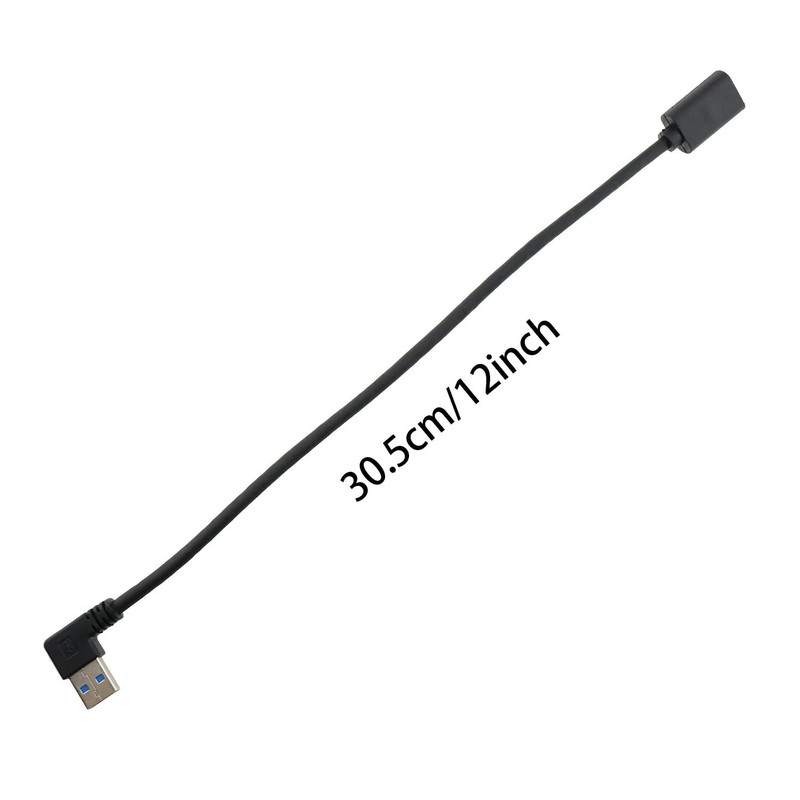 2 PCS Right Angle 90 Degree Male to Female USB 3.0 Extension Cable 30cm gallery