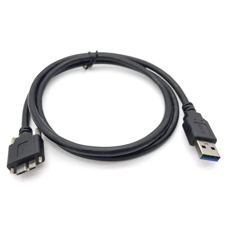 Durable USB 3.0 Male to Micro B Male Industrial Camera Cable Cord With Screws A gallery