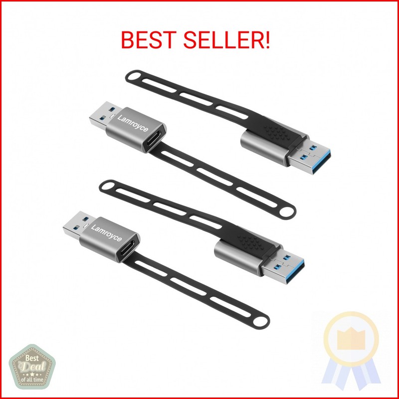 USB 3.0 to USB C 3.1 Adapter 4 Pack, Portable USB Type-C Female to USB A Male Co