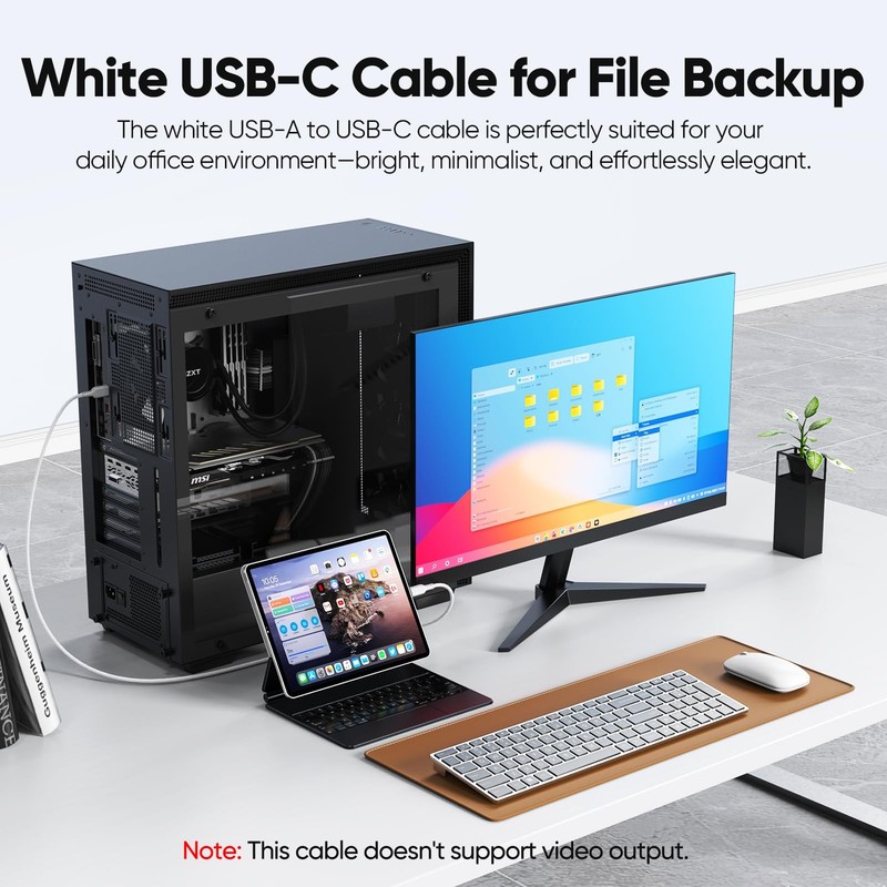 USB A to USB Data Cable 6ft,10Gbps USB 3.2 High Speed Data Transfer + 3A Fast... gallery