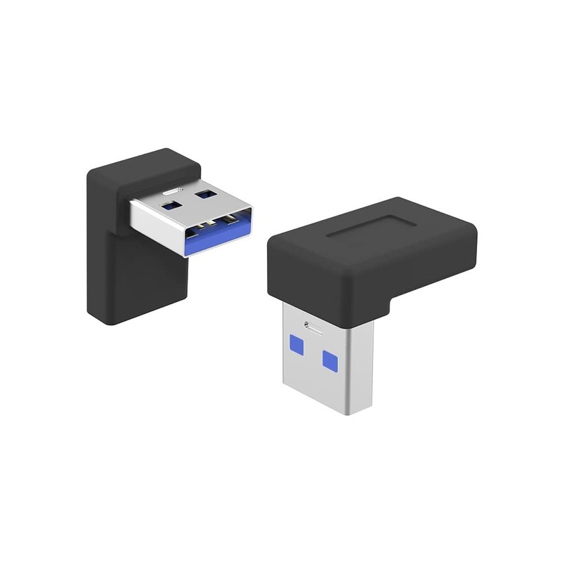 Right Angle USB A Male to USB C Female Adapter,90 Degree USB3.0 to Type C Cab...
