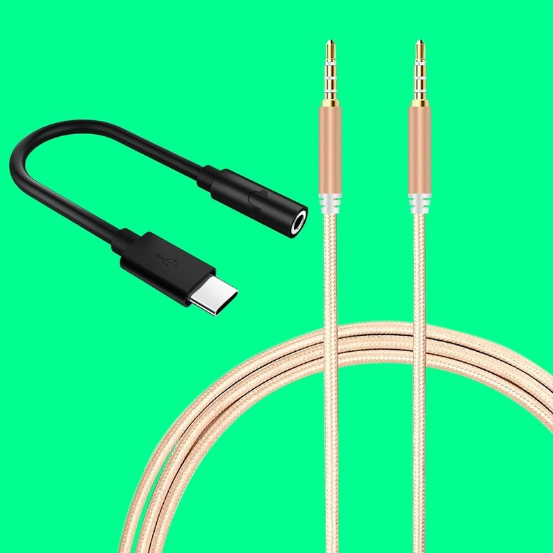 2in1 Type C to 3.5mm Audio Jack DAC Aux Cable f Samsung Galaxy Note 10+ 5G N976V