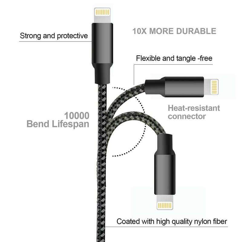 Fast Charger Cable Heavy Duty For iPhone 13 12 11 X XR 8 Charging Cord Wholesale gallery