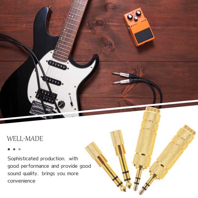 4PCS Stereo Headphone Adapters 6.5mm to 3.5mm Adapter for Audio Interface gallery