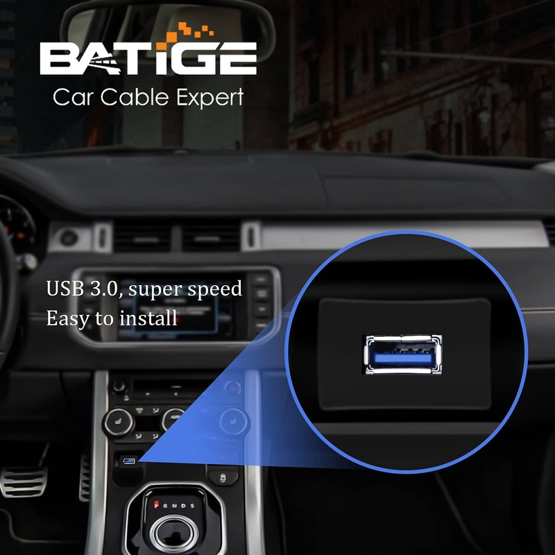 Square Single Port USB 3.0 Panel Flush Mount Extension Cable with Buckle for Car gallery