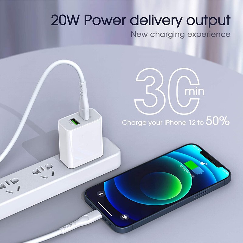 For iPhone 16 15 13 11 20W Fast Charger Block USB Type C Wall Power Adapter Lot gallery