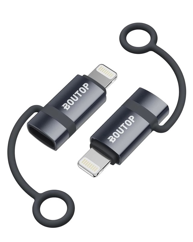 [MFi Certified] 3A 36W USB C to Lightning Adapter, USBC 2 Packs, Dark Gray