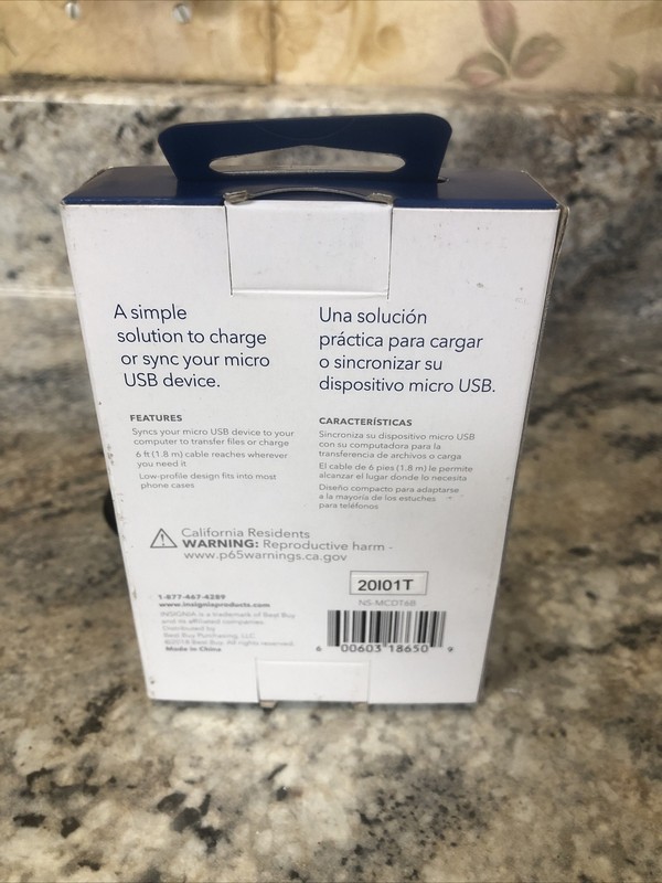 Open Box Insignia 6 FT Charge Sync Cable Micro USB gallery