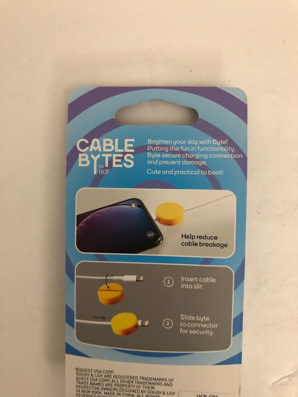 Cable Bytes 2 Pack(Fish & Heart)Protects Cables From Wear & Tear-RARE-SHIPS N24H gallery