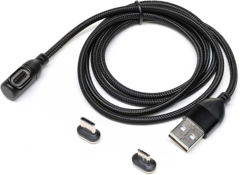 Spektrum Magnet Micro USB Charge Data Cable & Adapter: iX12, iX20, Black