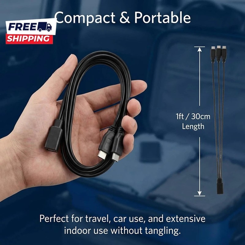 3 In 1 USB C Splitter Charge Cable USB Type C Female to 3 USB C Male Charging gallery