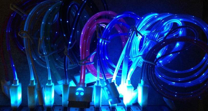 HOT LED LIGHT-UP USB Data Sync Charging Cable charger FOR apple iphone 4S ipod 6