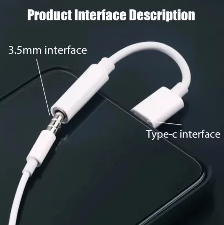 USB Type C To 3.5 Jack Earphone Adapter USB-C 3 5mm Audio Cable Converter For IP gallery