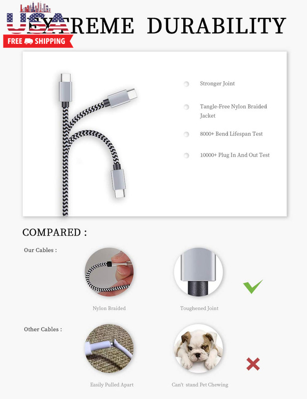 USB Type C Cable Fast Charging, Tpc001 5 Pack(6Ft 3A) Braided C Charger Cables C gallery