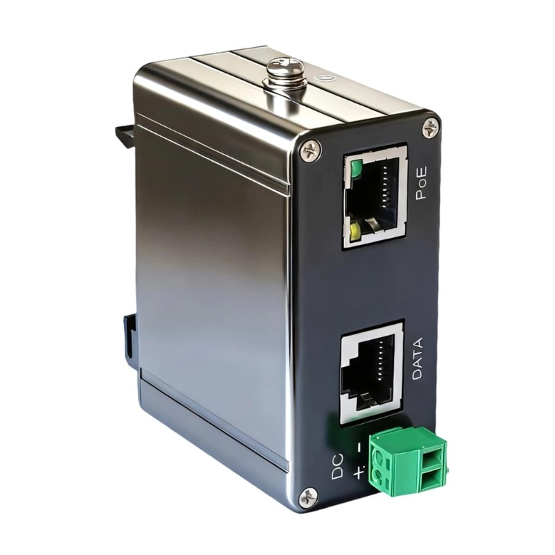 2.5G Powerful PoE Injector Compatibles Industrial Power Systems Stable