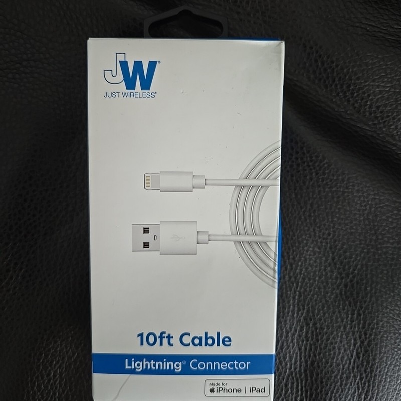 Just Wireless 10ft 8 Pin Apple Charging Cable