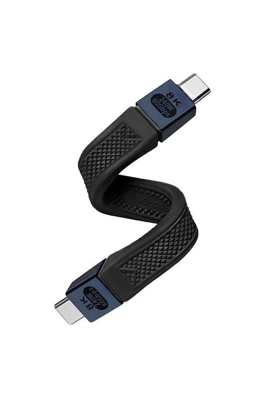 5 inch 80Gbps Short USB C Cable, 240W PD Fast Charging, 8K 60Hz Video Output,…