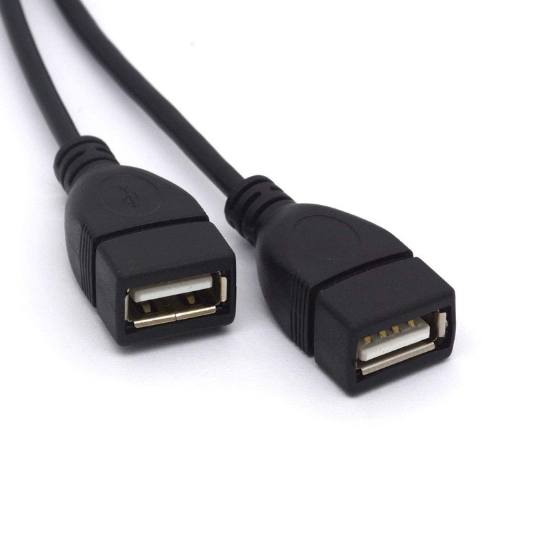 USB Splitter Cable Upgrade Chip Angled USB 2.0 A Male to Dual Female Data Syn... gallery