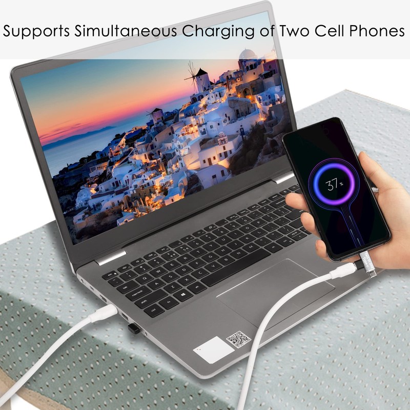 2 in 1 USB C Charging Power Splitter Adapter C 1 Female to 2 Male T-Charging ... gallery