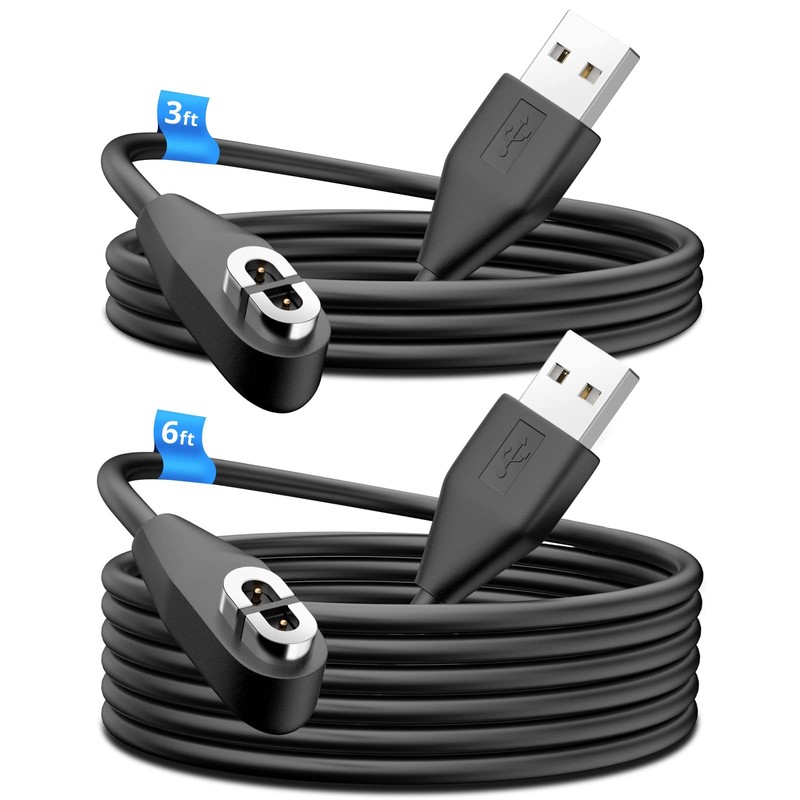 3.3ft & 6ft Shokz Charging Cable 2 Pack Black aftershokz Headphones Charger R…