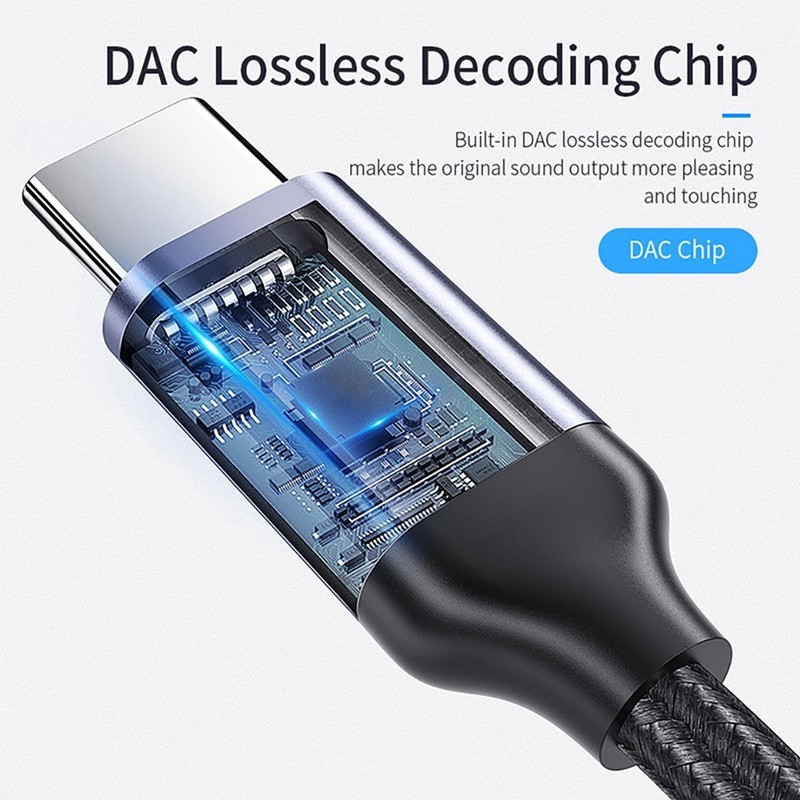 2 in 1 USB-C to 3.5mm Aux Headphone Jack Adapter 60W PD Charge Cable for Samsung gallery