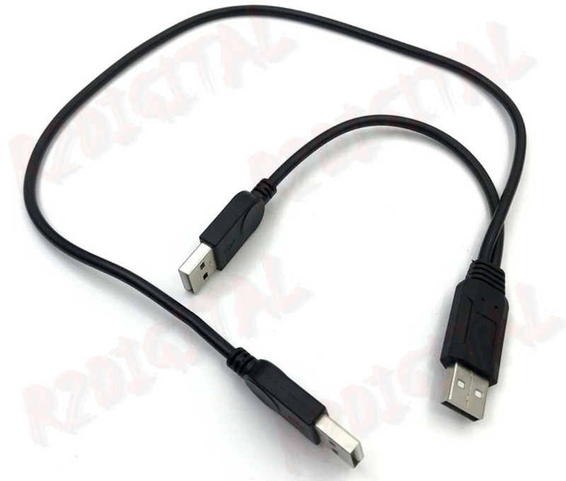 USB 2.0 Y SPLITER MALE DUAL POWER DISK PC DATA HARD DISK CABLE gallery
