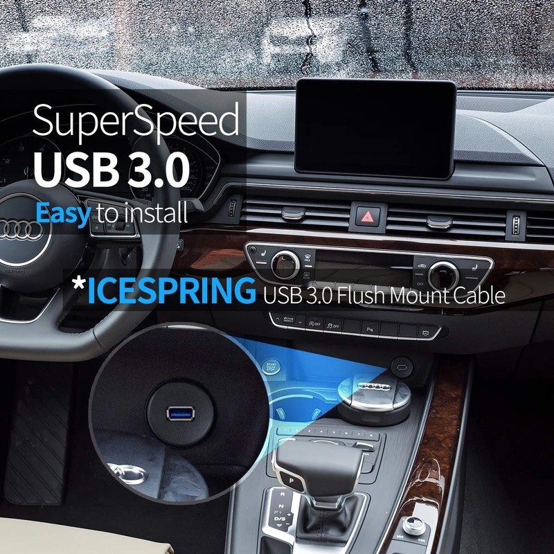 USB 3.0 Male to Female AUX Extension Cable for Car Truck Boat - 3 Feet gallery