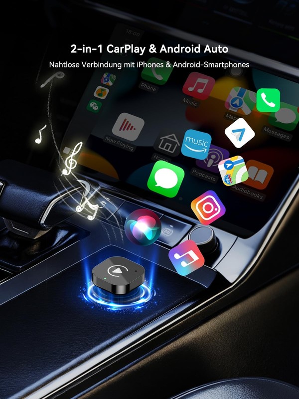 Wireless CarPlay & Android Auto Adapter, USB-A Plug-in Dongle, Converts Facto... gallery
