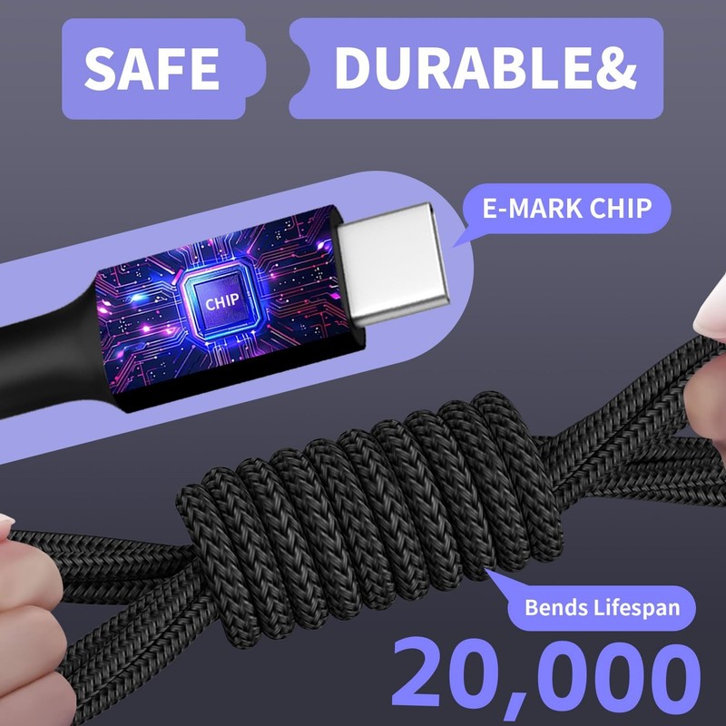 Dual TypeC 4 in 1 Multi Charging Cable, Charging Cords for Multiple Devices gallery
