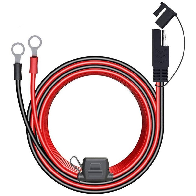 16AWG SAE Connection Cable Adapter Battery Charging 12-24V SAE to O Ring Cord