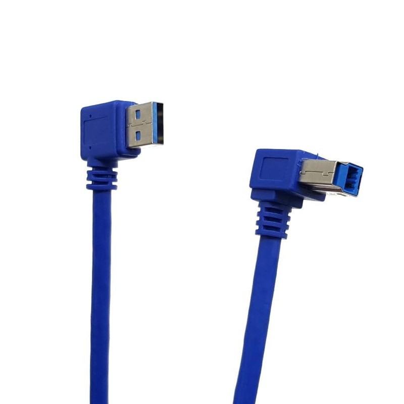 2 PCS 1ft USB 3.0 A Male 90 Degree Left Angle To B Left Angle Printer Cable gallery