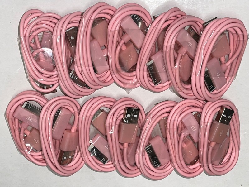 136x Mixed Colors USB Data Sync Charging Cable Cord for iPhone 4 4S 3Gs iPod gallery