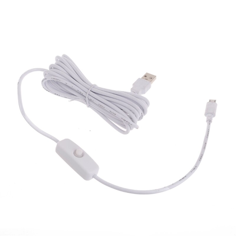 USB to Micro USB Power Cable withSwitch forRaspberryPi 3/2/B/B+/A 100CM 300CM