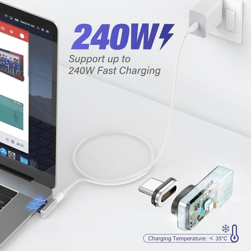 USB C Magnetic Adapter 2 Pack for Fast Charging and Data Transfer gallery