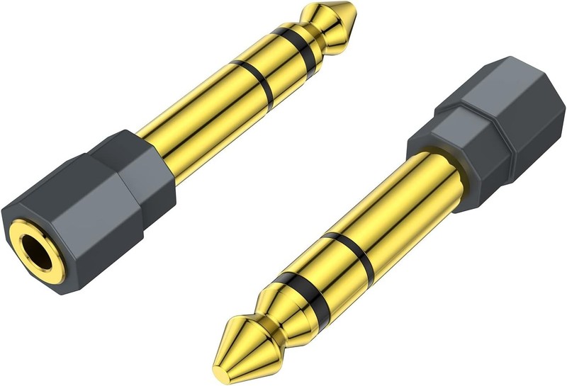 2 Pack 6.35mm 1/4 Male to 3.5mm 1/8 Female Stereo Headphone Adapter Audio Jack P