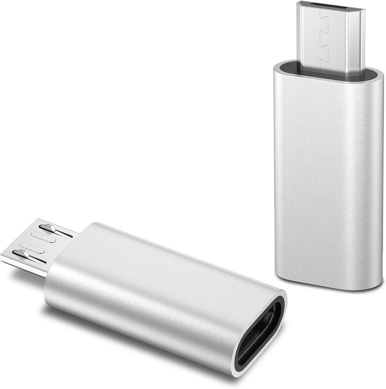 2 Pack Micro USB to USB C Adapter – Seamless Data Transfer for Galaxy Devices