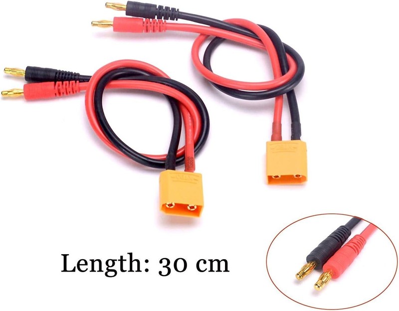 2-Pack XT90 Charging Cable with 4.0mm Banana Connector - 12AWG Heat Resistant gallery