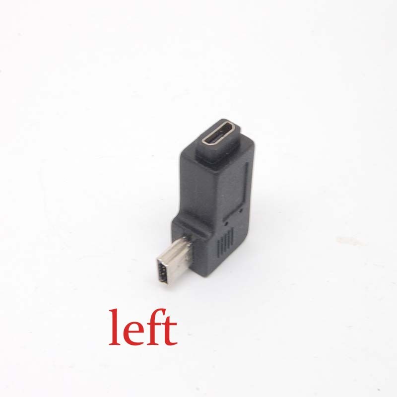 Mini USB Type A male to Micro USB B feMale 90 Degree right/left Angle Adapter gm gallery