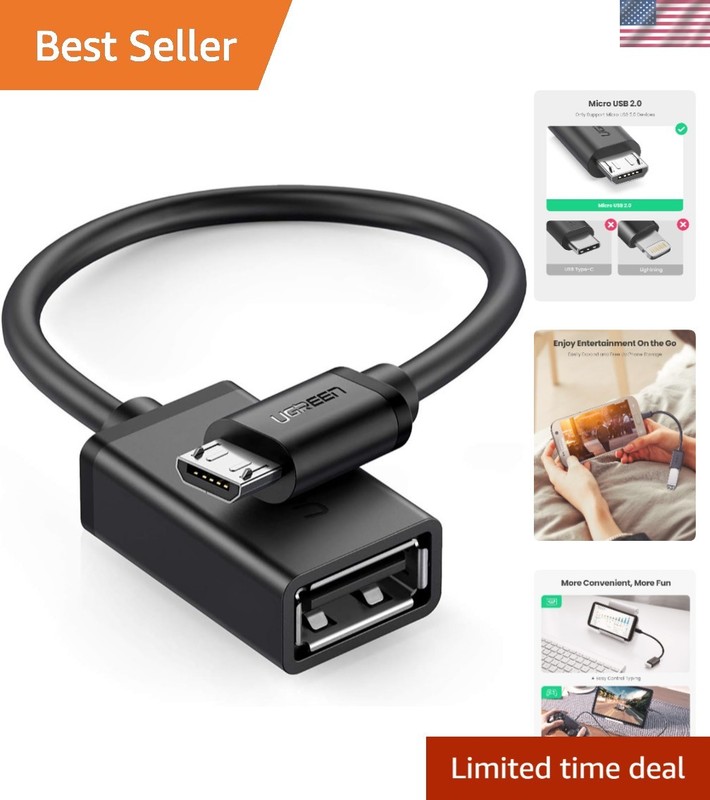 Micro USB 2.0 OTG Adapter – Black