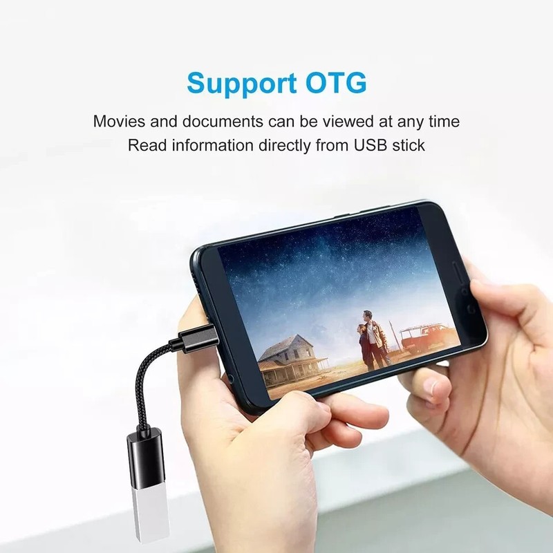 USB Type-C Male To USB 3.0 Type a Female Adapter OTG Converter Cable, 3 Pack gallery