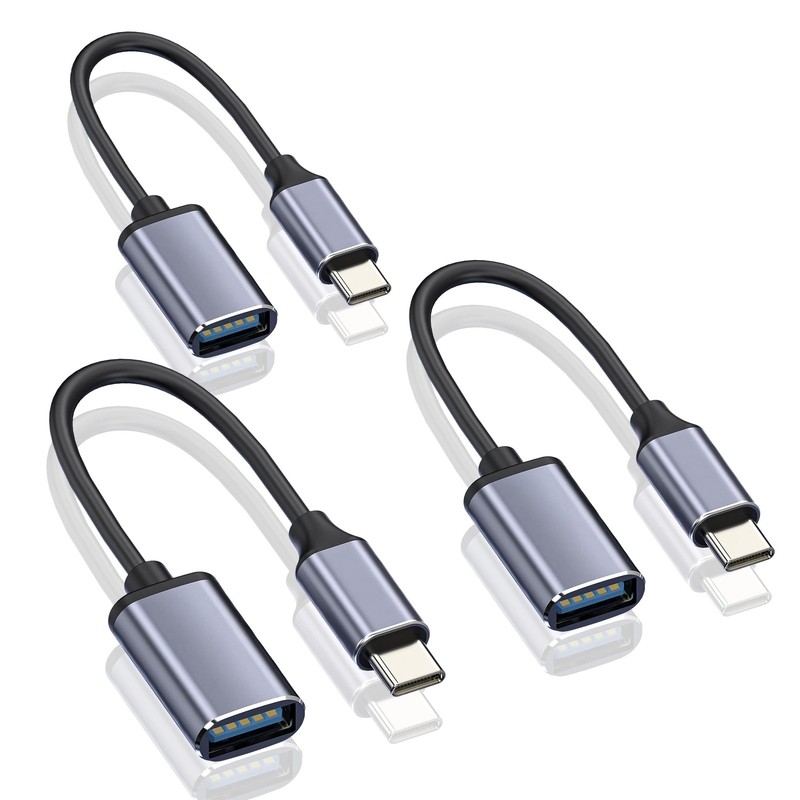 USB-C to USB Adapter [3 Pack], USB C Male to USB A Female, Thunderbolt 3 to U…