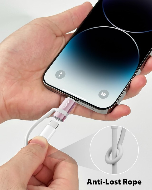[MFi Certified] 36W USB C to Lightning Cable Adapter, 2 Packs, Rose Gold gallery