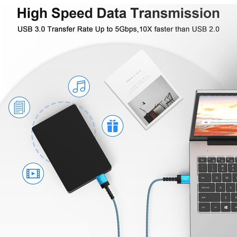 USB To USB Cable 6ft 2 PCS Type A To A Double Sided USB 3.0 Data Transfer Pro gallery