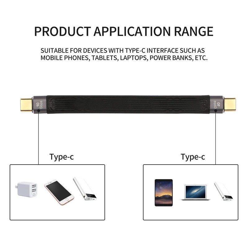 5.11 in 100W USB C to USB C Cable 10Gbps 3.1 Gen 2 PD Fast Charging Cord gallery