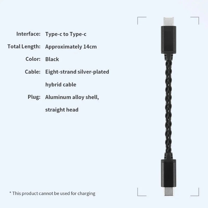 Decoding Amplifier USB C Type-C to Type-C Plug and Play About 14cm H3E6 gallery
