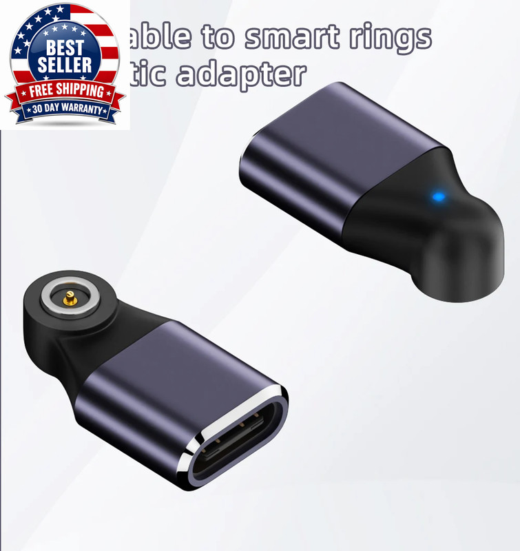 Type-C to Smart Ring Charging Adapter with a round Connector and Magnetic Functi gallery