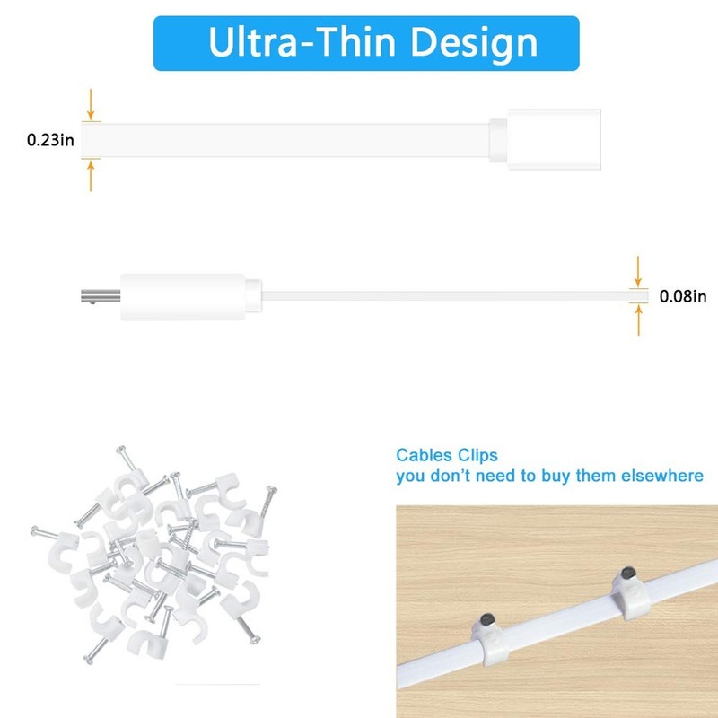 2 Pack 13FT Micro USB Extension Cable for Zmodo,Male to Female Extender Flat ... gallery
